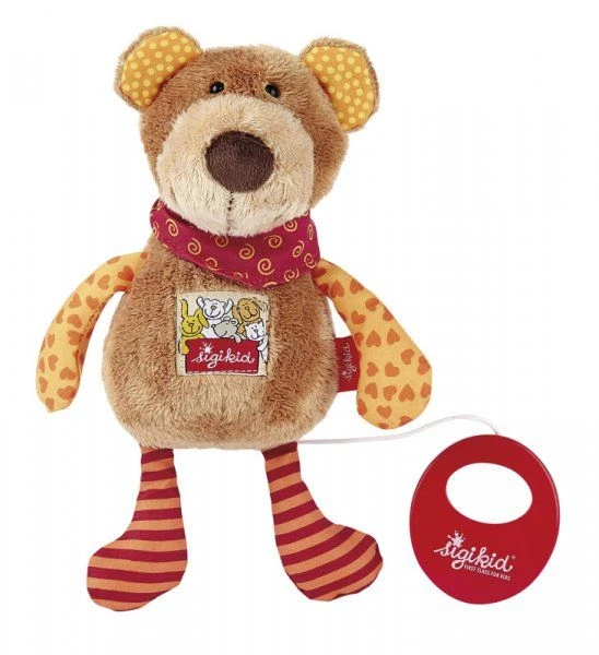 sigikid Knuffel Beer Muziekknuffel Red Stars Sigikid Knuffel Beer Muziekknuffel Red Stars -Sigikid image 152